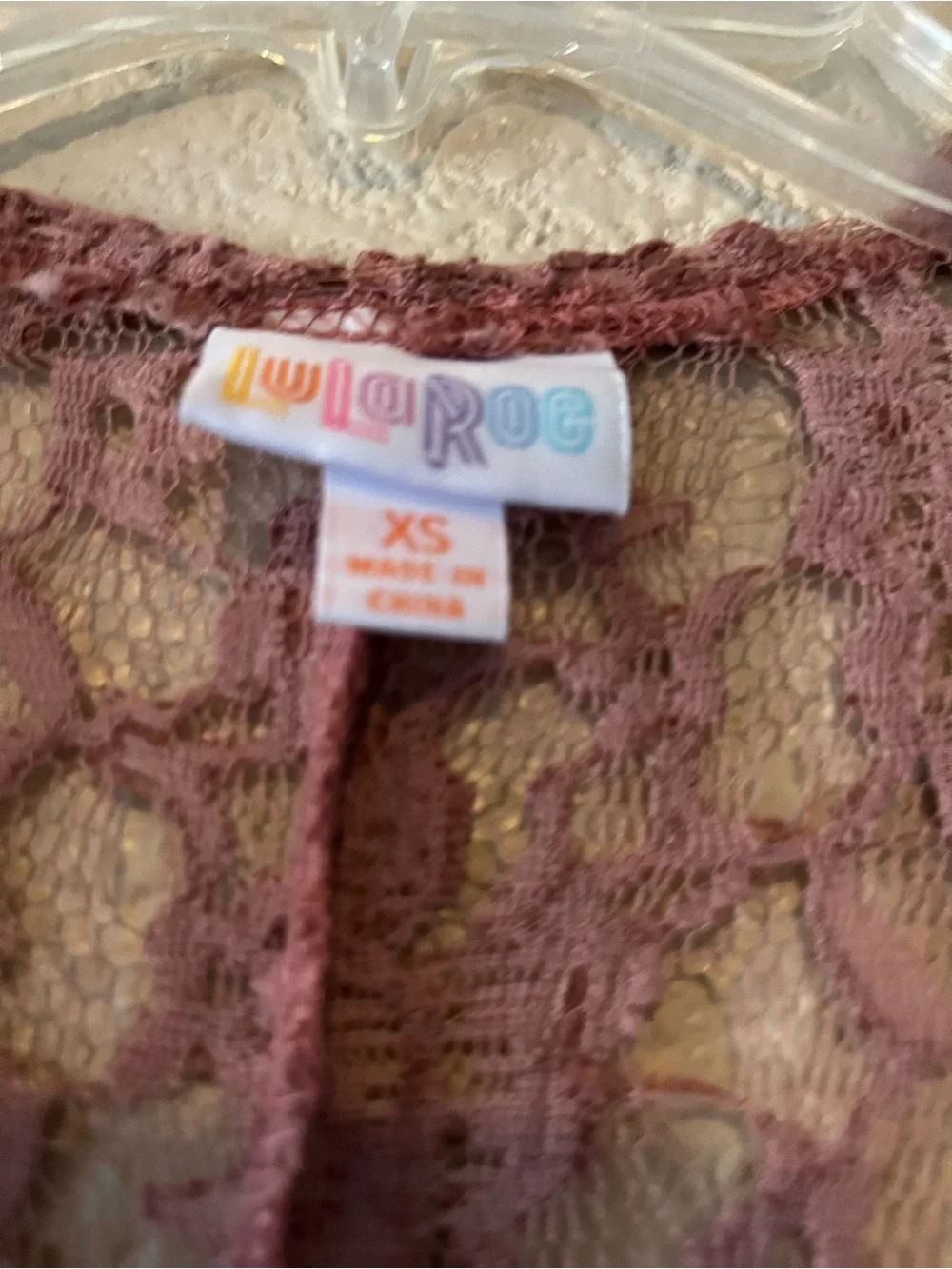 Lularoe Amelia Dress Lot, Size Small and XS “Joy” long pink lace duster vest. - Picture 2 of 7